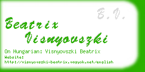 beatrix visnyovszki business card